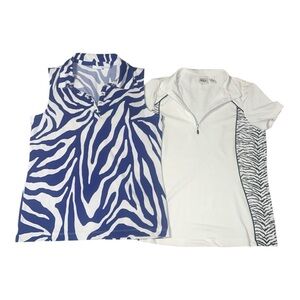 Chico’s Zenergy Golf Two Polos Preppy Tennis Prep Old Money Size‎ 0 Small L1